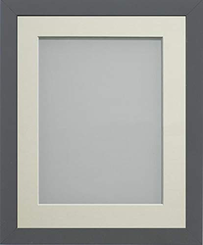 Frame Company Allington Grey Photo Frame with Ivory Mount, 12x12 for 8x8 inch, fitted with perspex