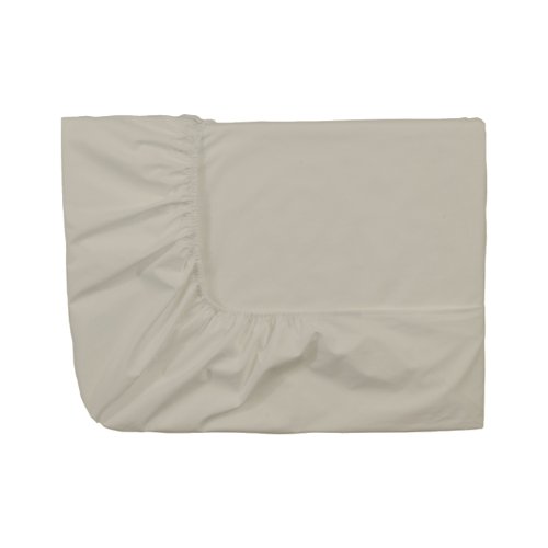 Essix Home Collection Fitted Sheet, Percale 80 Thread Count, Linen, 140 x 190 cm