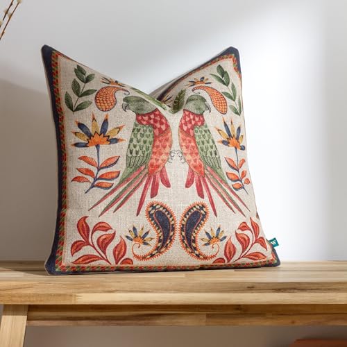 furn. Wylder Akamba Parrot Duo Tropical Feather Rich Filled Cushion