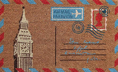 Coco&Coir Natural Coir - Non-Slip - Thick Coir - Premium Quality - Rubber Backed - Eco-Friendly - Indoor - Outdoor - Heavy Duty - Entrance Door Mat - 45 x 75 cm (The Mail)