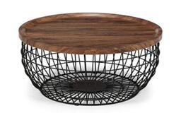Julian Bowen Smithson Coffee Table, Walnut Effect - H36 x W80 x D80cm