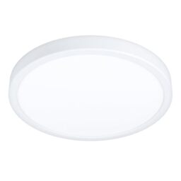 Eglo LED Flush Ceiling Light Fueva 5, Ø 11 inches - round bathroom lighting made of white metal and plastic, neutral white lamp, IP44