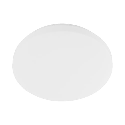 Eglo LED Ceiling Light Fixture Pogliola-E, Round Bathroom lamp, Hallway Lighting, White Metal and Plastic, Warm White, IP44, Ø 26 cm