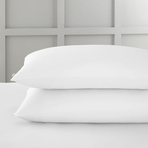 Bianca 400 Thread Count Cotton Sateen Standard Pillowcase Pair White