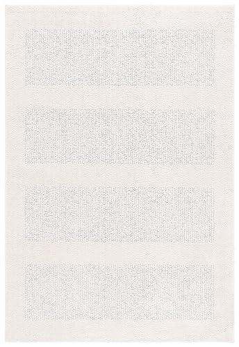 Safavieh Geometric Rug for Living Room, Dining Room, Bedroom - Melody Collection, Short Pile, in Ivory and Grey, 244 X 305 cm