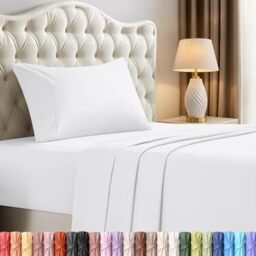 Utopia Bedding Twin Bed Sheets Set - 3 Piece Bedding - Brushed Microfiber - Shrinkage and Fade Resistant - Easy Care (Twin, White)