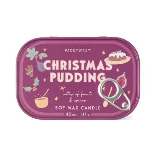 Paddywax Bistro Christmas Pudding Scented Candle - 127g - Reusable Tin