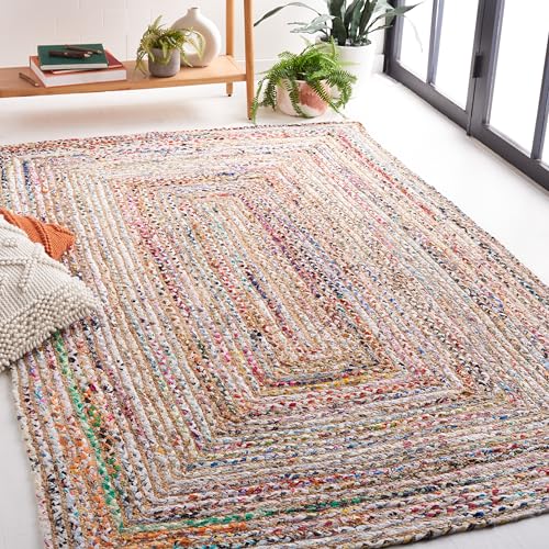 SAFAVIEH Boho Rug for Living Room, Dining Room, Bedroom - Cape Cod Collection, Short Pile, in Multi, 122 X 183 cm