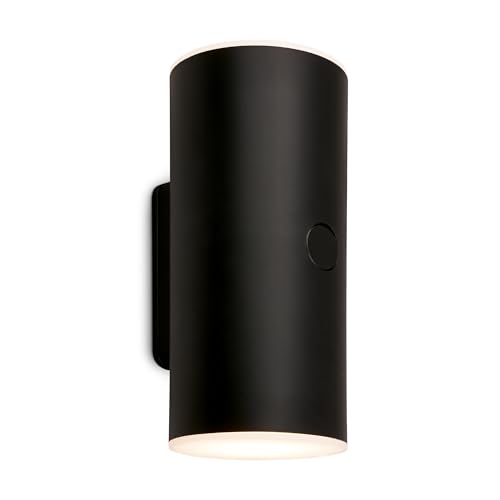 Briloner - Rechargeable LED wall Light with Touch, dimmer increments, 15 min Timer, Outdoor wall Lights, 15.5x7x8 cm (hxxd), Black