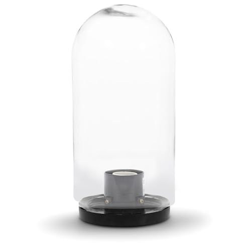 Velamp Garden Globe, Outdoor Lamppost 15x28cm, E27 Socket, LED Compatible, IP44 Waterproof, Sphere for Gardens, Parks, Condominiums, Terraces. Transparent