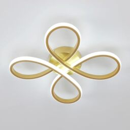 Comely Modern LED Ceiling Light, 30W 3375LM Ceiling Lamp Fixture 6500K White Light Lighting for Bedroom, Living Room, Dining Room, Kitchen, 30cm, Gold