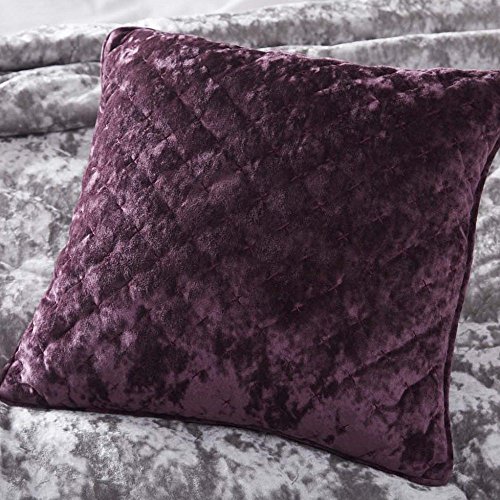 Mason Gray Appletree Kori Quilted Cushion Case, Plum, 43 x 43 Cm
