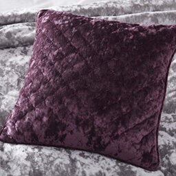 Mason Gray Appletree Kori Quilted Cushion Case, Plum, 43 x 43 Cm