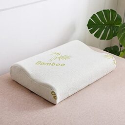 Kampala Hill Quality Contoured Memory Foam Pillow with Bamboo Cover 1 Pack Medium Firmess