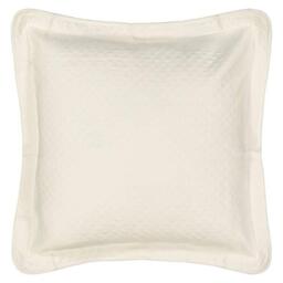 "Historic Charleston Classic European Matelasse Cotton Decorative Pillow Case, Ivory, 26"" x 26"""