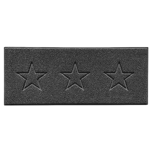 Nicoman Star Embossed Shape Door Mat Dirt Trapper PVC Spaghetti Mat Washable Quick Drying Barrier Doormat-Dark Grey (Watertight Rubber-Back)-Runner (150x60cm)