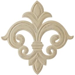 "Deco 79 Decor Carved Sculpture, Wood, White, Wall Art 24"" x 1"" x 24"""
