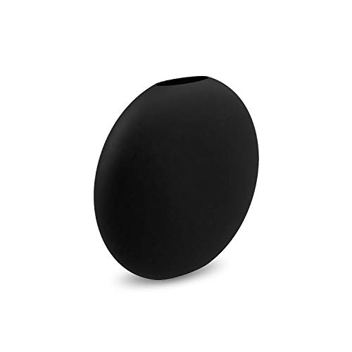 Cooee Design HI-028-24-BK Vase Pastille Ceramic Handmade Diameter 15 cm Height 14 cm Black