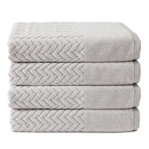 Texere Organic Cotton Bath Towels (Cream 4 PK, 4) Great