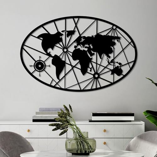 Stylish Black Decorative Metal Wall Accessory, 40 x 62 cm, 100% Metal, 1.5 mm Thick, Lightweight & Easy to Hang, Perfect for Modern Decor