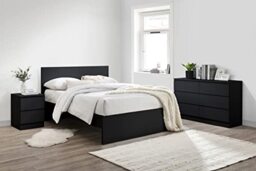 Birlea Oslo Black King Size Bed Frame 5FT Bedstead Minimalist Design