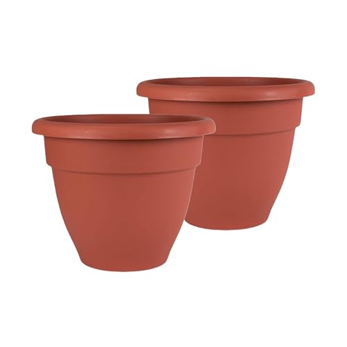 "The HC Companies Planters, Clay, 12"" (Pack of 2)"