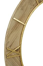 Premier Housewares Wall Clock Wooden Clocks For Living Room Gold Roman Numbers Kitchen Clocks Wall Contemporary Clocks For Bedrooms 98 x 4 x 98
