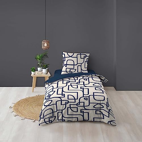 Douceur d'Intérieur, 2-Piece Bedding Set (140 x 200 cm) Maze 100% Cotton