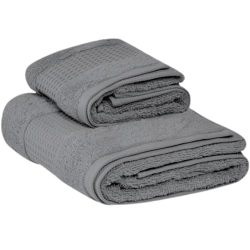 BELLORA - Cotton Face and Bidet Towels Set - Washable Hand Towels - Includes 1 Face Towel 55 x 100 cm and 1 x Bidet Towel 40 x 60 cm - 2 Piece Towels