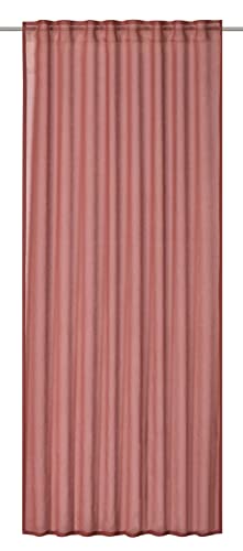 Elbersdrucke Air 06 201814 Curtain with Concealed Tabs Cognac Red Semi-Transparent 255 x 140 cm