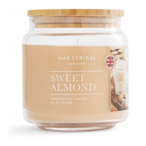 Wax Lyrical Sweet Almond, Medium Jar Candle, Up to 75 Hour Burn Time, Brown