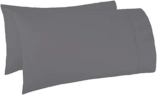 TBM Oversize Pillow Case Grey Queen Extra Large Fits Even The Fluffiest Pillows Including The Pancake Pillow Sleeve Style Extra Tall Pillowcase 100% Egyptian Cotton 600 Thread Count