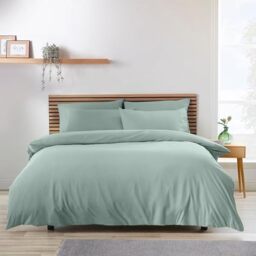 Catherine Lansfield So Soft Non-Iron Double Duvet Cover Set Green