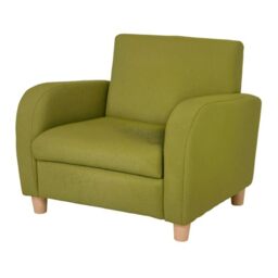 HOMCOM Toddler Chair Wood Frame Anti-Slip Legs High Back Furniture Green