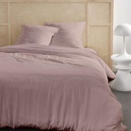 TODAY Plain Cotton Gauze Bed Linen 260 x 240 cm Sand Pink