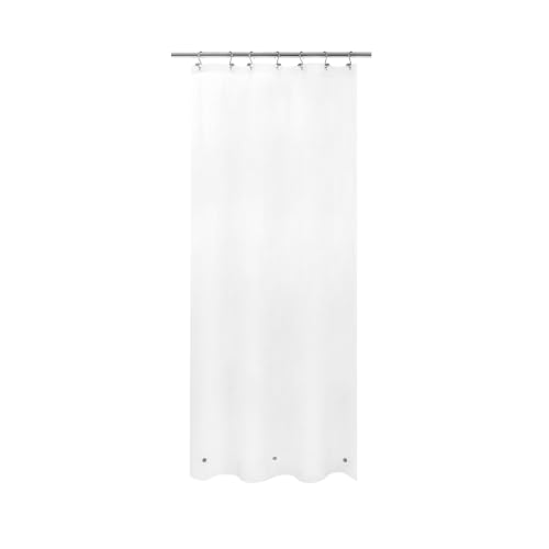 "Barossa Design Frosted Stall Shower Curtain Liner with 3 Magnets - 36"" x 72"", Waterproof PEVA Shower Liner for Small Bathroom Stall, PVC Free, Metal Grommets - Frost, 36X72"
