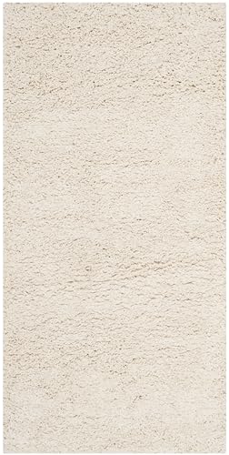 "Safavieh Shaggy Rug for Living Room Dining Room Bedroom - Milan Shag Collection High Pile Ivory 24"" X 36"""
