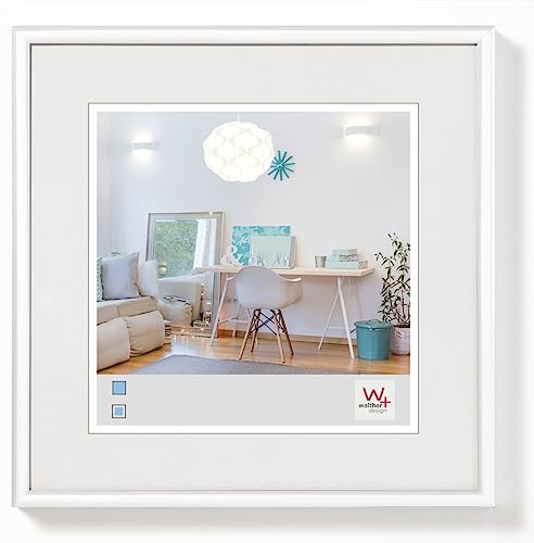 walther Design Picture Frame White 10 x 10 cm New Lifestyle Plastic Frame KV010W