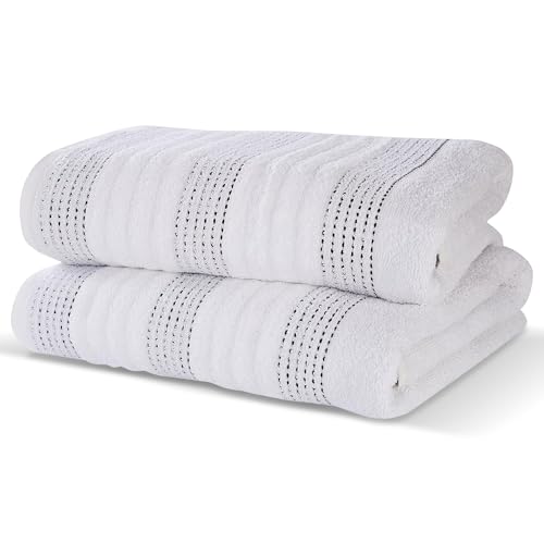 Rapport Home Spa 2-Piece Towel Bale, 100% Cotton-White, Combed, 140 x 90 x 1 cm