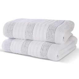Rapport Home Spa 2-Piece Towel Bale, 100% Cotton-White, Combed, 140 x 90 x 1 cm