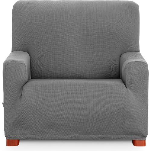 ECOMMERC3 Universal and Versatile 1 Seater Sofa Cover ??? Grey Sofa Cover Protector Easy to Install for Back, Seat and Arms
