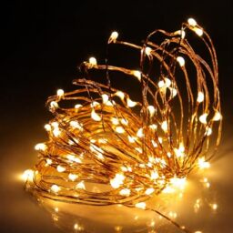 SHATCHI 100 LED/10m Fairy String Lights Copper Wire Battery Operated Warm White LEDs Twinkle Waterproof Lights for Bedroom, Christmas, Party, Wedding Outdoor Indoor Decoration