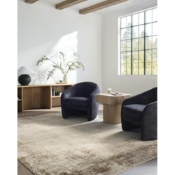 Livabliss x Galey Alix Abstract Rug - Area Rug 200x275 cm for Living Room, Dining Room, Lounge, Kitchen, Bedroom - Modern Marble Large Rug, Soft Luxurious Easy Care Medium Pile, Cream, Grey, Brown