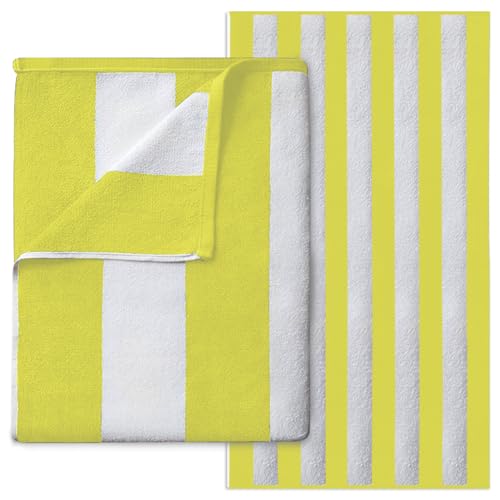 Microfiber Beach Towel Extra Large - Super Absorbent, Sand Free Beach Towels For Adults (100x200 cm) - Beach Towel 1 Piece - Quick Dry Beach, Swimming Towel, Pool Towel, Gym - Yellow