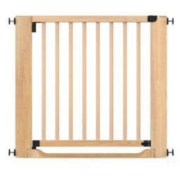 Safetots Wooden Heritage Flat Step Gate, Natural, 87cm - 95cm, Pressure Fit