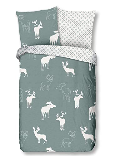 Single Duvet Cover 135 x 200 cm Flannel No. 6944 Green