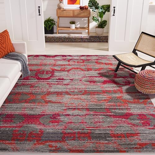 Safavieh Larissa Area Rug, Woven Polypropylene Carpet in Grey / Multi, 243 X 335 cm