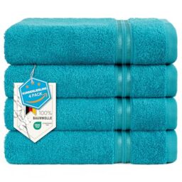 Hammetex Bathrobe 100% Cotton Unisex for Men and Women Quality 400 g/m² Quality Soft Absorbent Terry Towelling Bathrobe for Couples with Pockets