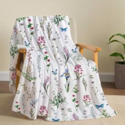 Wildflowers Fleece Blanket – Super Soft Plush Throw, 50x60 Inches, Floral Botanical Design For All Seasons - View #11
