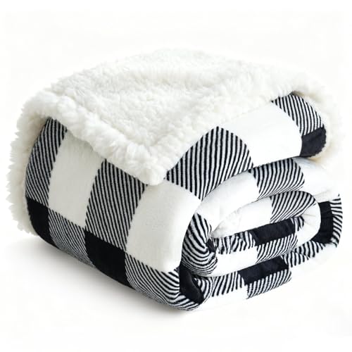 "Blanket for Women, Flannel Cozy Soft Blanket for Bed Fleece (Black, 80""*90"")"